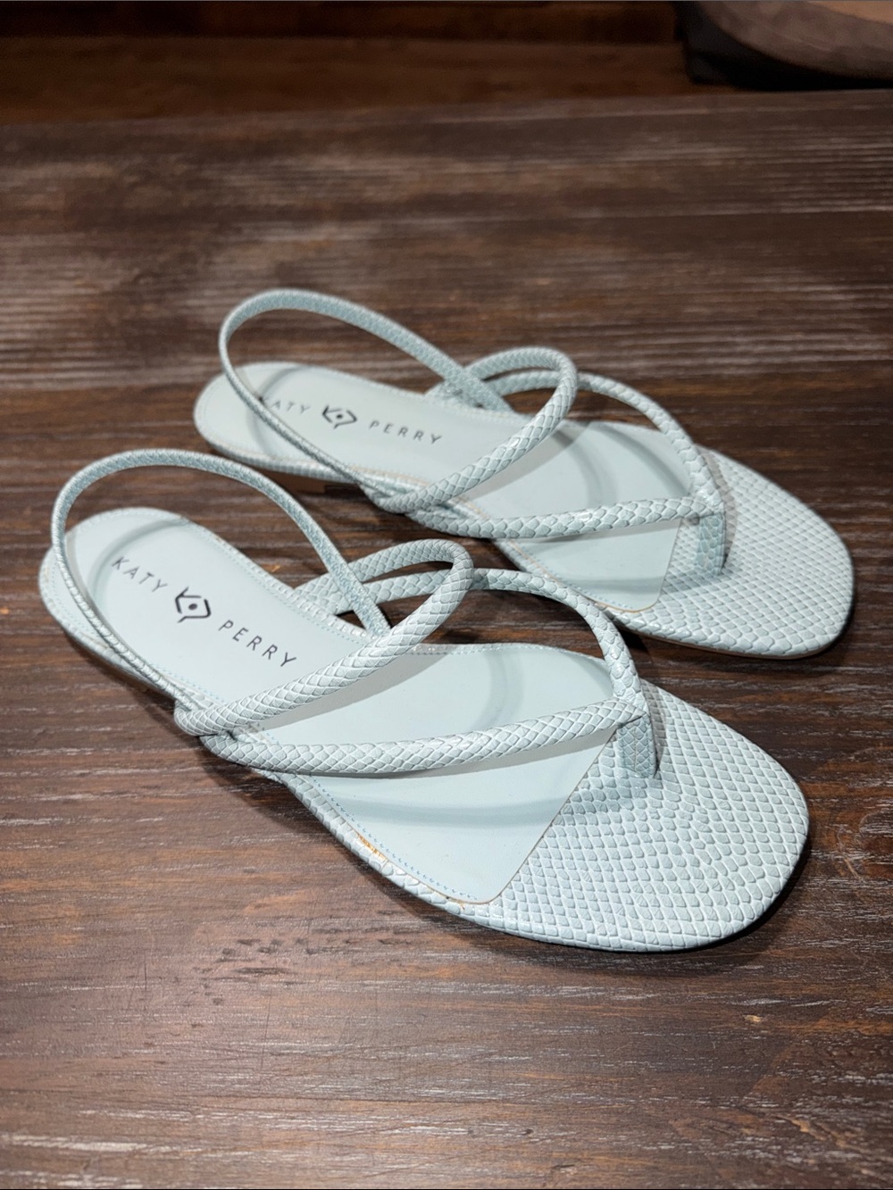 Katy Perry Collections Light Blue Strappy Flat Sandals
